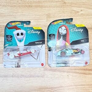Hot Wheels Nightmare Before Christmas Character Cars Santa Jack & Sally 2021